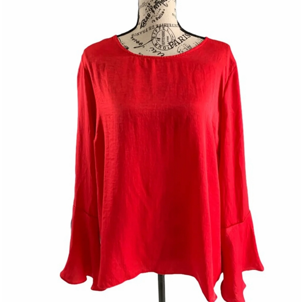 Jaclyn Smith 2X women's red blouse